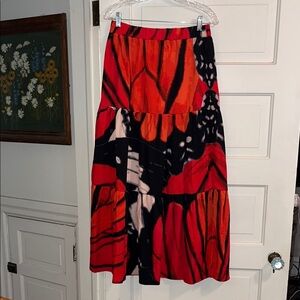 Butterfly Wing Print maxi Skirt